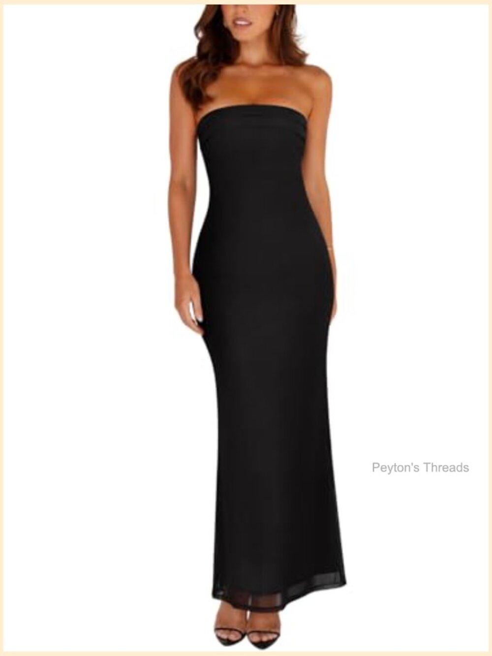 Strapless Mesh Midi Dress Backless Beach Wedding Guest Cocktail Party Dress - Picture 4 of 7